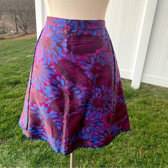 J. Crew Floral Jacquard Midnight Floral Mini Skirt - Picture 8 of 16